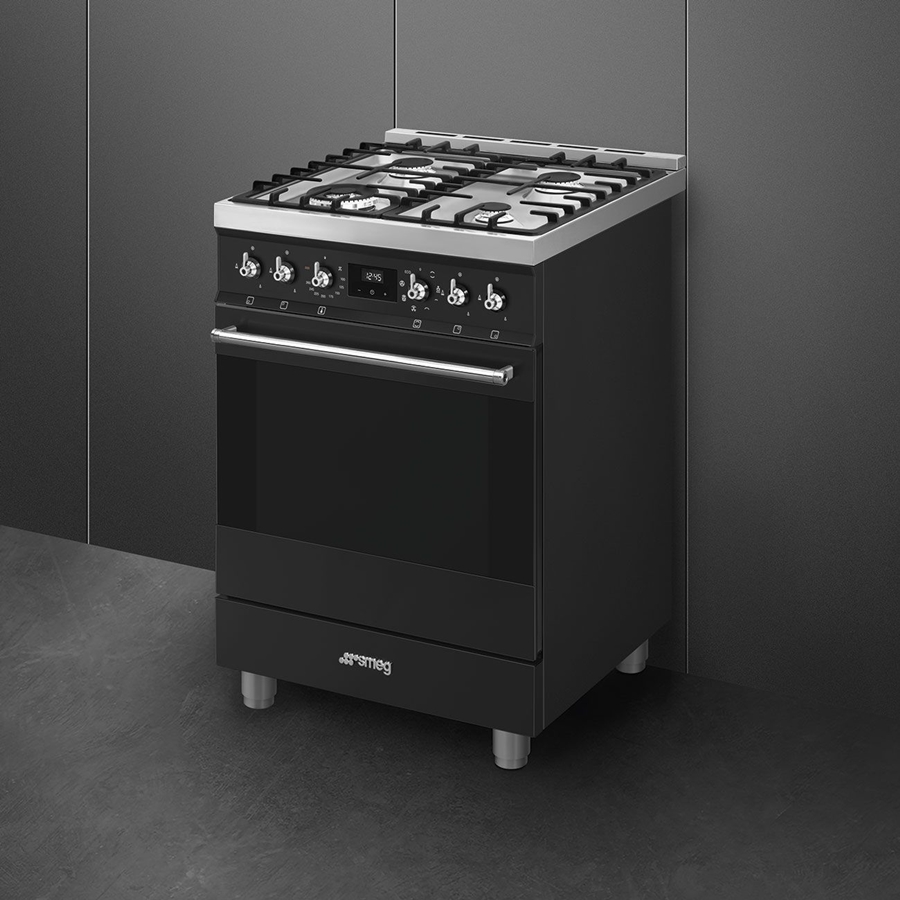 SMEG C6GMMBNLK2 Classici Gasfornuis met Elektrische Oven - Mat Zwart 4