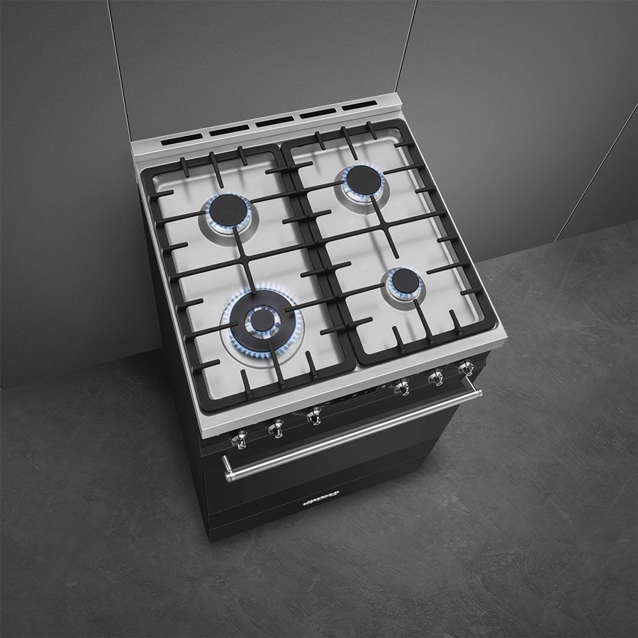 SMEG C6GMMBNLK2 Classici Gasfornuis met Elektrische Oven - Mat Zwart 6