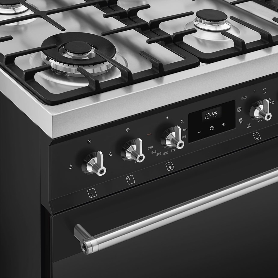 SMEG C6GMMBNLK2 Classici Gasfornuis met Elektrische Oven - Mat Zwart 7