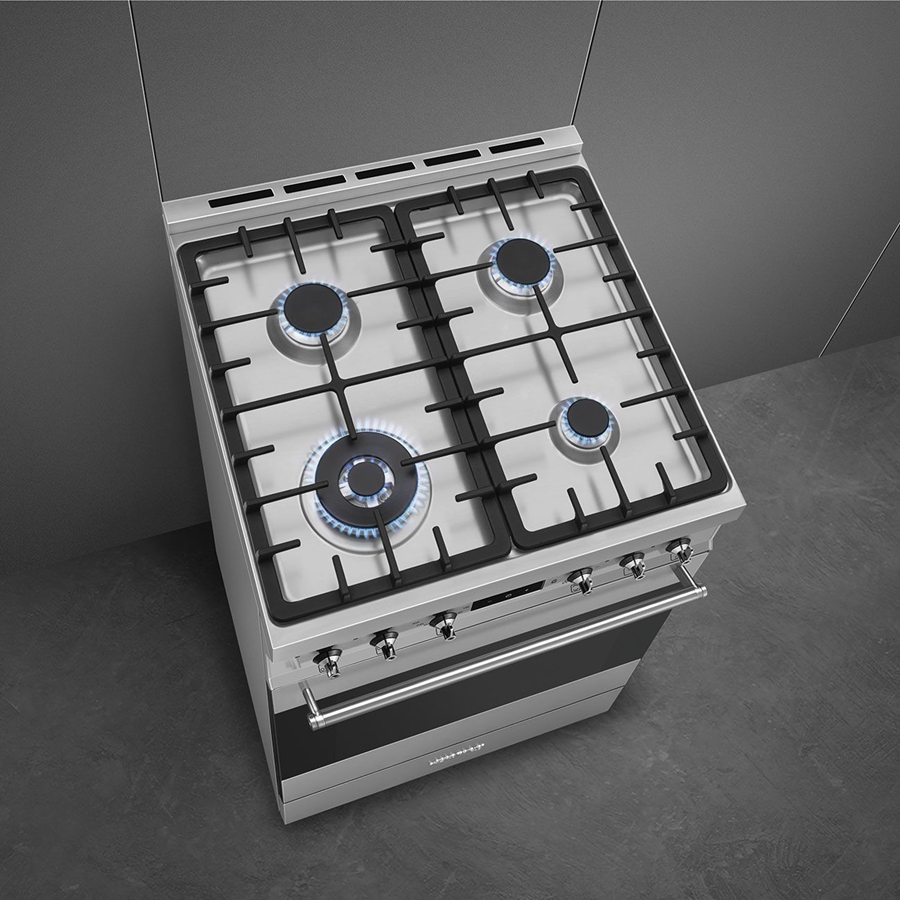 SMEG C6GMXNLK2 Classici Gasfornuis met Elektrische Oven - RVS  6