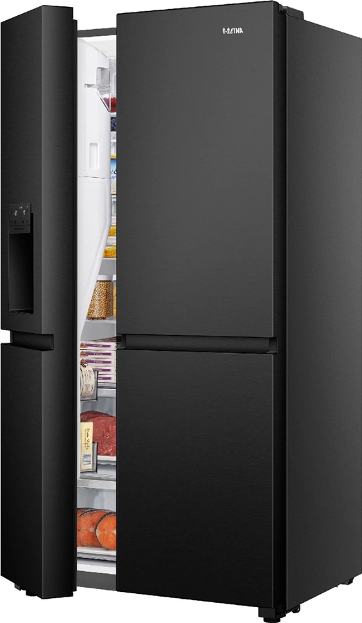 ETNA AKV879IZWA Amerikaanse Koelkast - Zwart 2