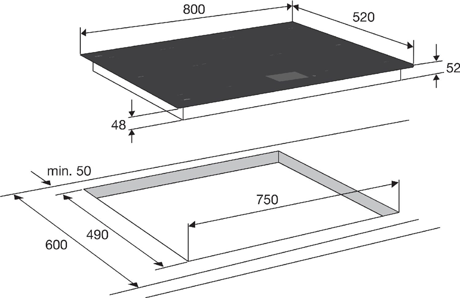 ATAG HI38571TF Inbouw Inductiekookplaat 2