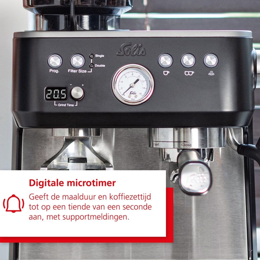 Solis Grind & Infuse Perfetta 1019 Espressomachine - Koffiemachine - Zwart 11