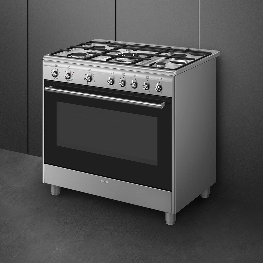 SMEG CX91GMXNLK Classici Esthetisch Fornuis met Gaskookplaat - 90 x 60 cm  4