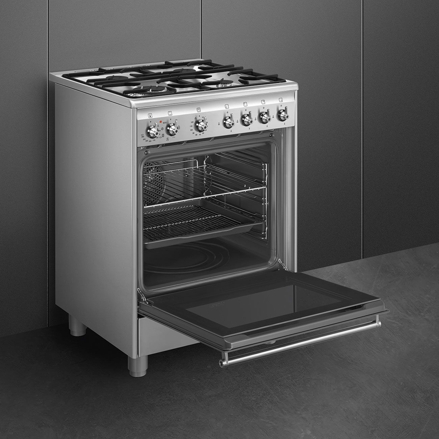 SMEG CX61GMXNLK Classici Esthetisch Fornuis met Gaskookplaat - 60 x 60 cm  5