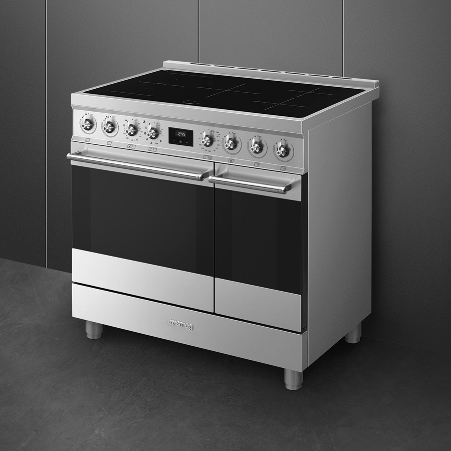 SMEG C92IPX2 Classici Esthetisch Fornuis met Inductiekookplaat - 90 x 60 cm - RVS 4
