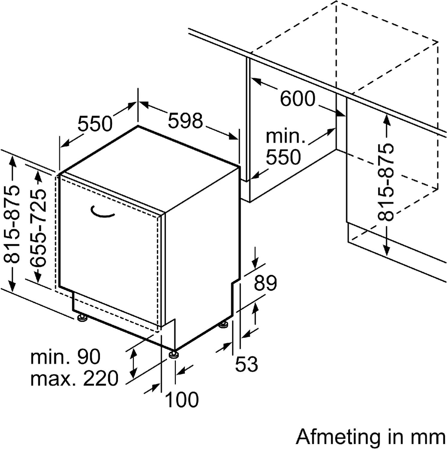 Siemens SN61IX13TE iQ100 Inbouw Vaatwasser  2