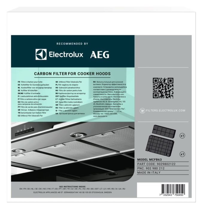AEG MCFB63ST OdourClean Standard Koolstoffilter 5
