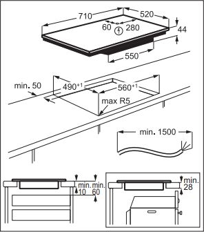 AEG TO74IB00CZ SaphirMatt 6000 Serie Inbouw Inductiekookplaat - 70 cm 2