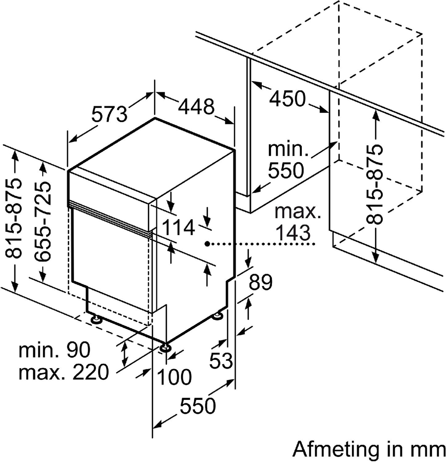 BOSCH SPI4HMS49E Serie 4 Inbouw Vaatwasser 2