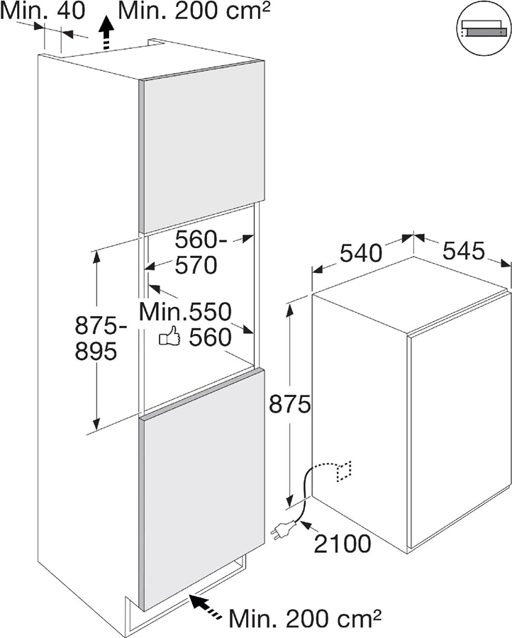 ETNA KKS7088T Inbouw Koelkast 2