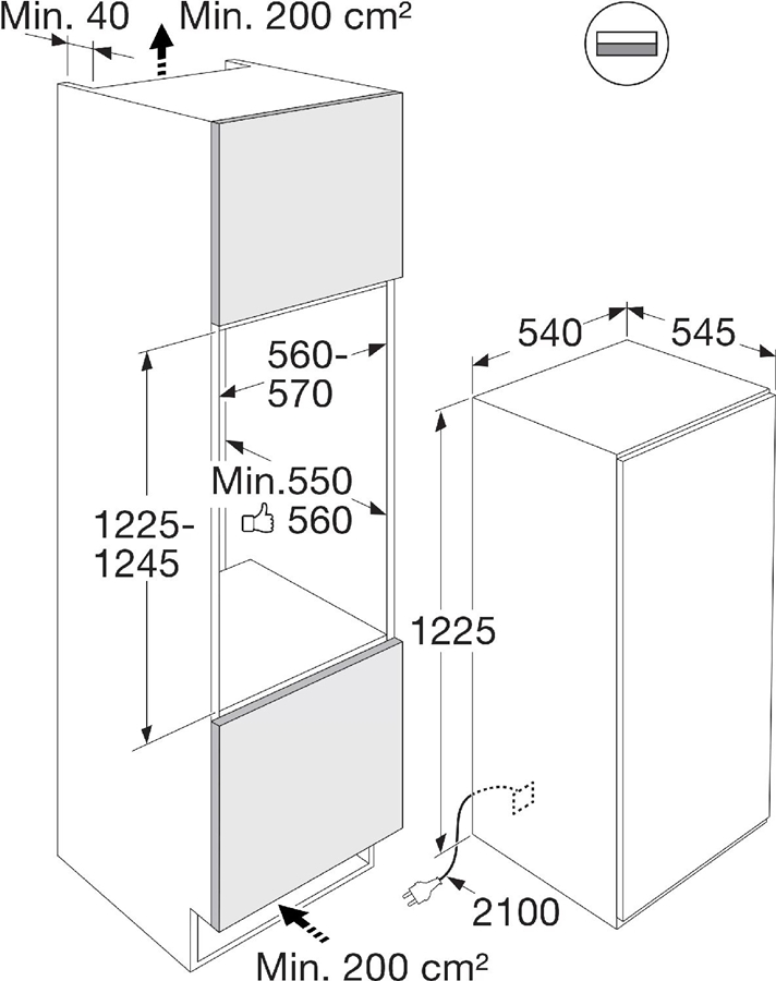 ETNA KKD7122T Inbouw Koelkast 2