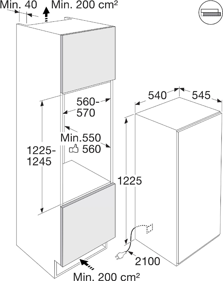 ETNA KKS7122T Inbouw Koelkast 2