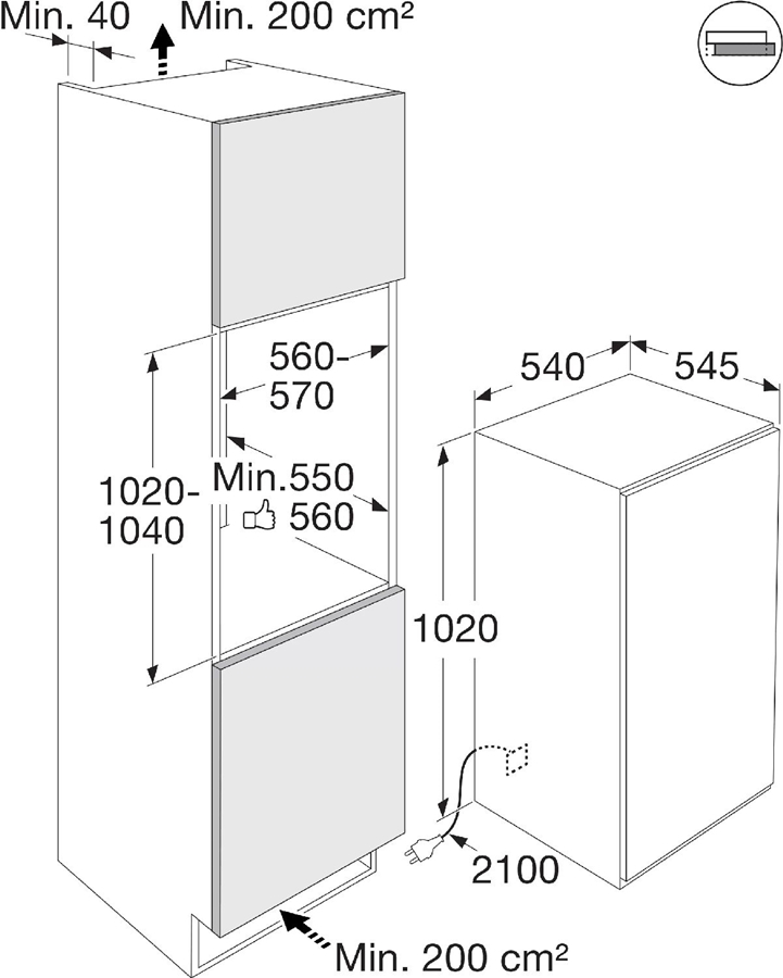 ETNA KKS7102T Inbouw Koelkast 2