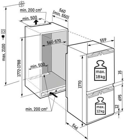 Liebherr ICNb 5123-20 Inbouw Koel-vriescombinatie  2