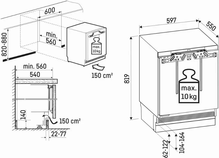 Liebherr SUFd 3603 - 20 Inbouw Vriezer  2