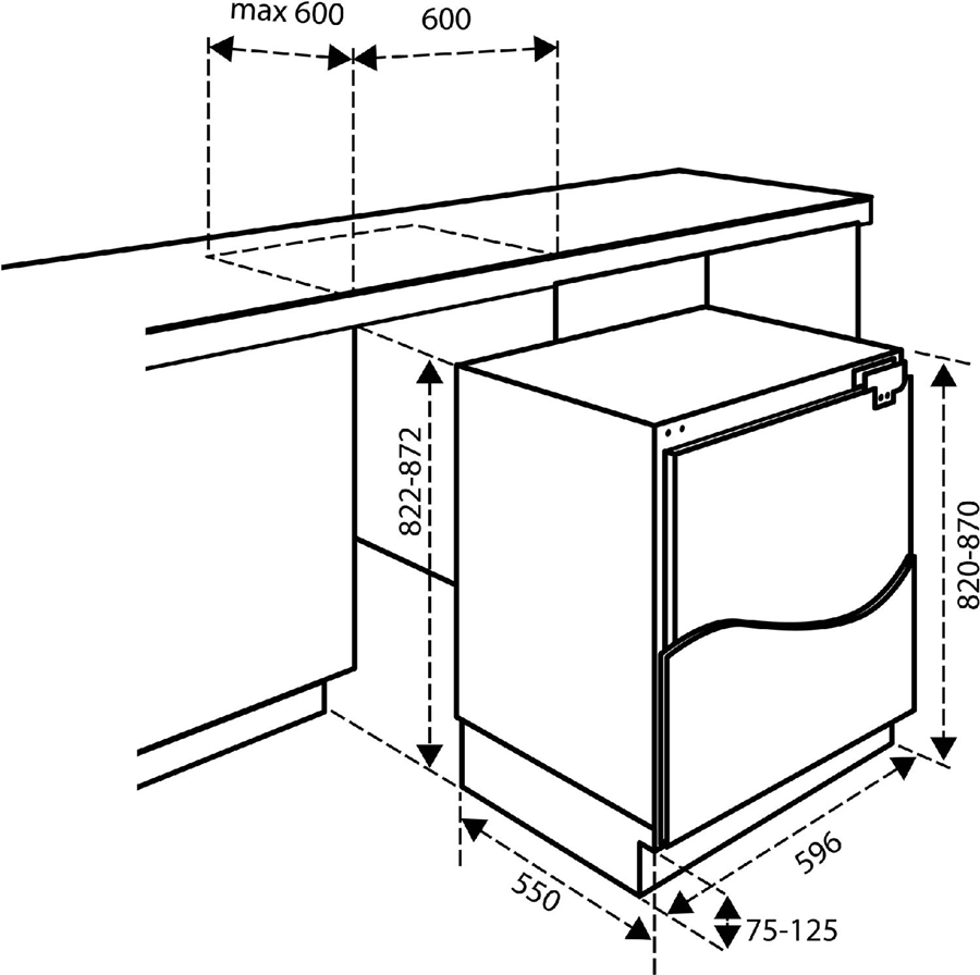 Inventum IVR0822D Onderbouw Vriezer  2