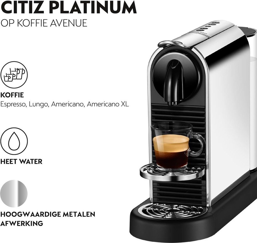 DeLonghi Nespresso EN220.M Citiz Platinum Koffiemachine  7