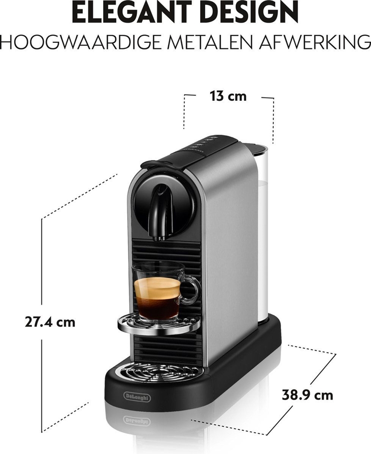 DeLonghi Nespresso EN220.T Citiz Platinum Koffiemachine 6