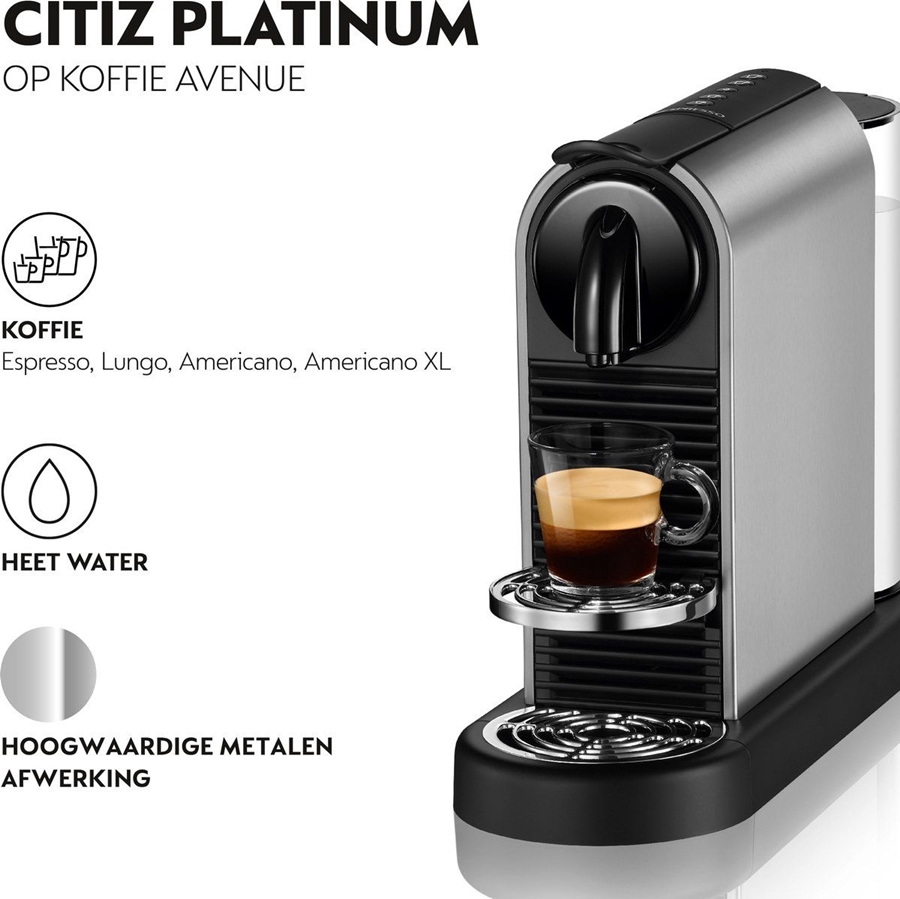 DeLonghi Nespresso EN220.T Citiz Platinum Koffiemachine 7
