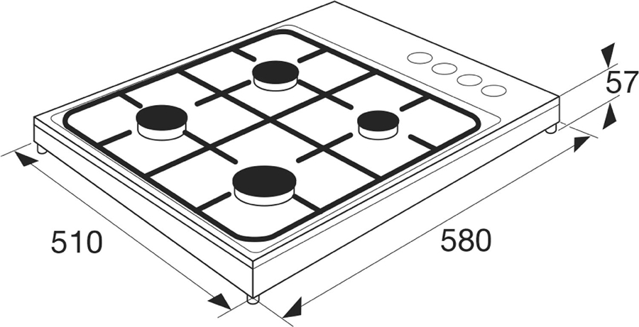 ETNA KGV158 Gaskookplaat 2