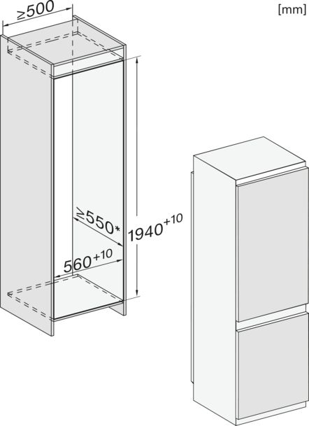 Miele KFN 7833 D Inbouw Koel-vriescombinatie 2