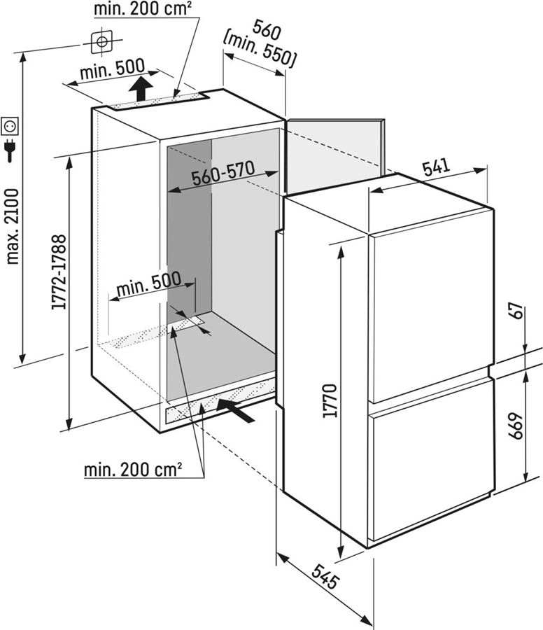 Liebherr ICSe 5103-22 Pure Volledig Geïntegreerde Inbouw Koel-vriescombinatie  2