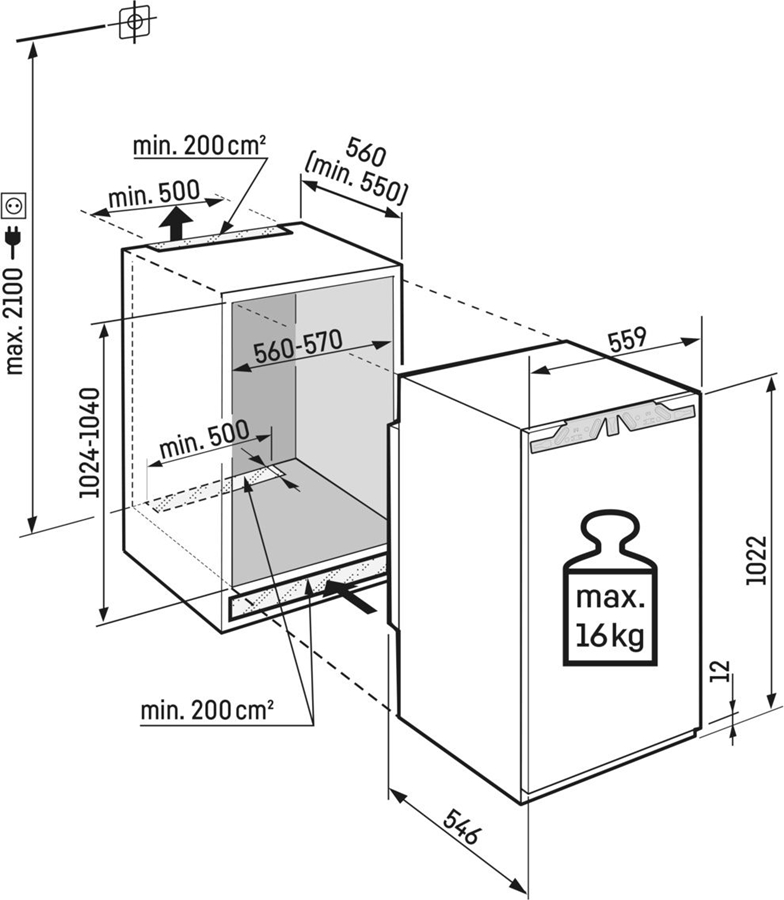 Liebherr IRd 4000-62 inbouw 1-deurskoelkast 2