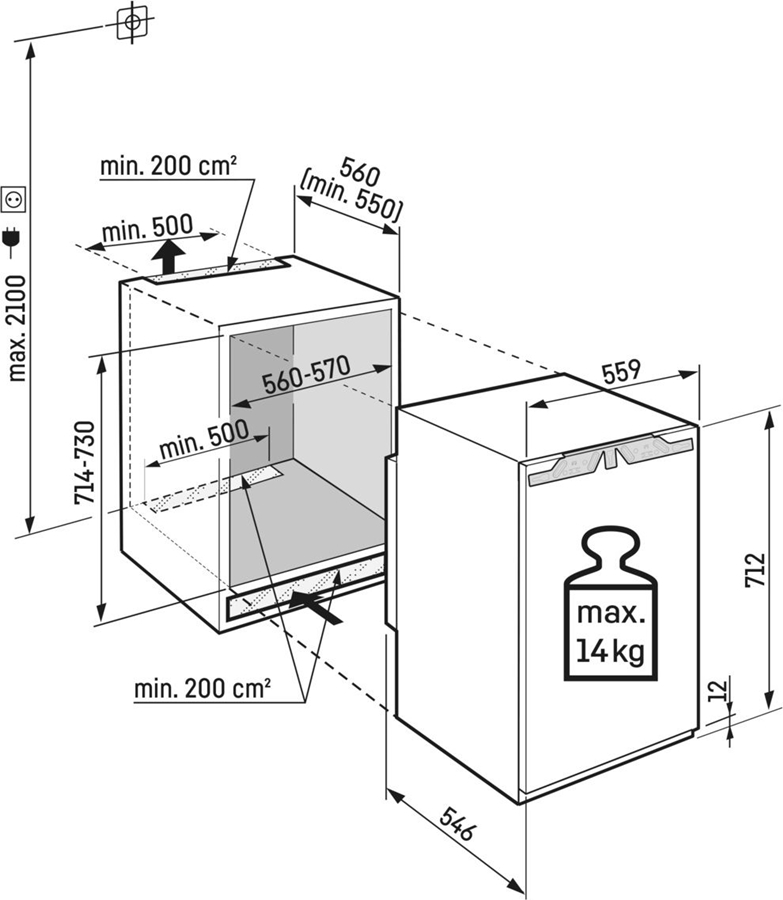 Liebherr IFNd 3503-22 Pure geïntegreerde vriezer 2