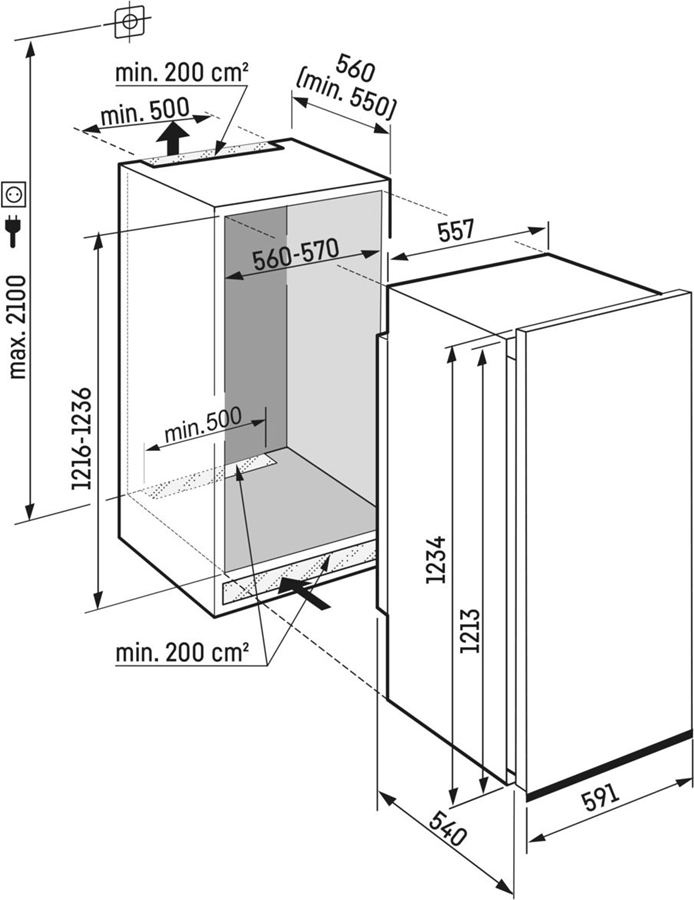 Liebherr DRe 4101 Pure inbouw koelkast 2