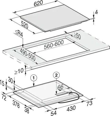 Miele KM 7466 FL Edition 125 inductie kookplaat 2