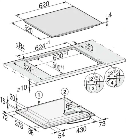 Miele KM 7466 FL Edition 125 inductie kookplaat 5