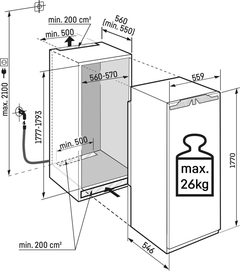 Liebherr IRBAc 5190/617 Peak inbouw koelkast 2