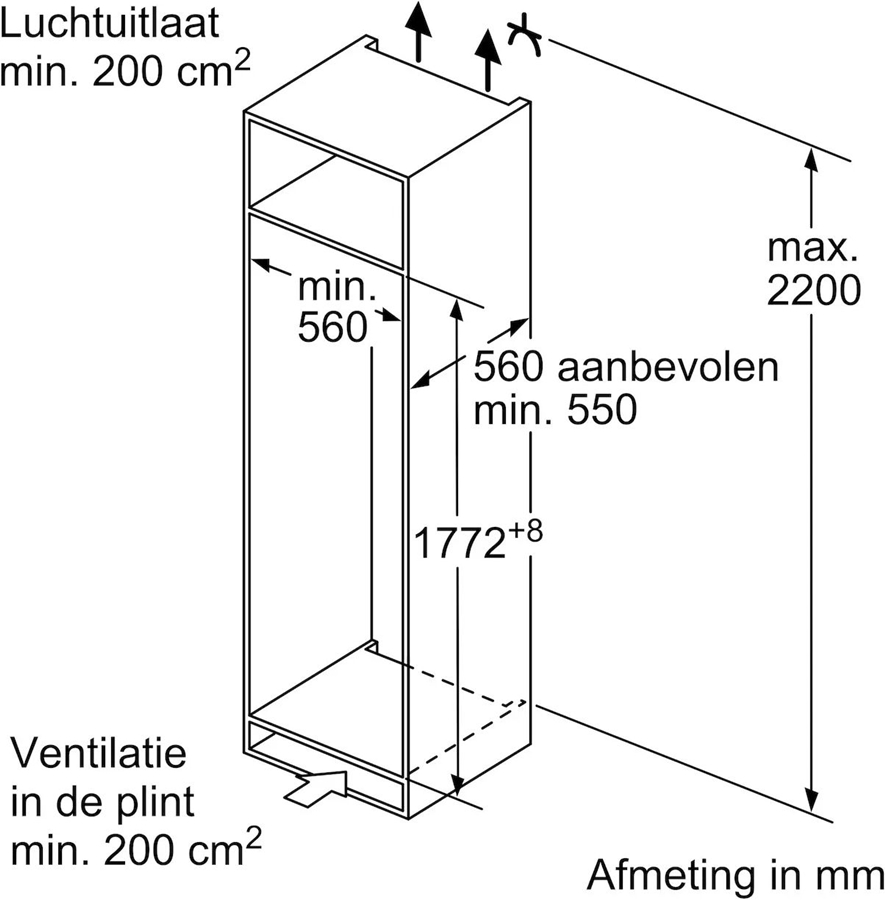 Siemens KI81REDD0 iQ500 extraKlasse Inbouw Koelkast  2