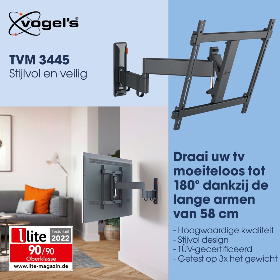 Vogel's Comfort Full Motion+ TVM 3445 draaibare en kantelbare muurbeugel 4