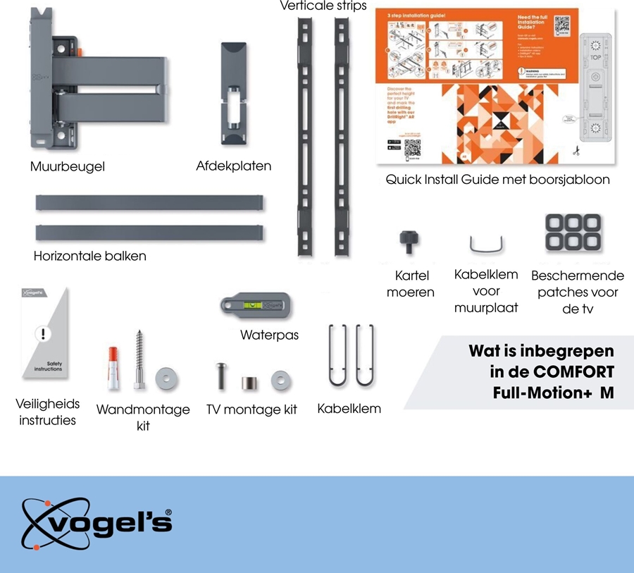 Vogel's Comfort Full Motion+ TVM 3445 draaibare en kantelbare muurbeugel 6