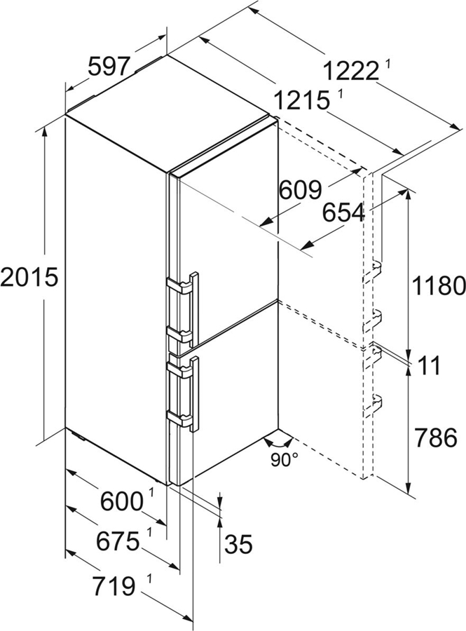 Liebherr CBNbsa 575i-23 Koel-vriescombinatie 11