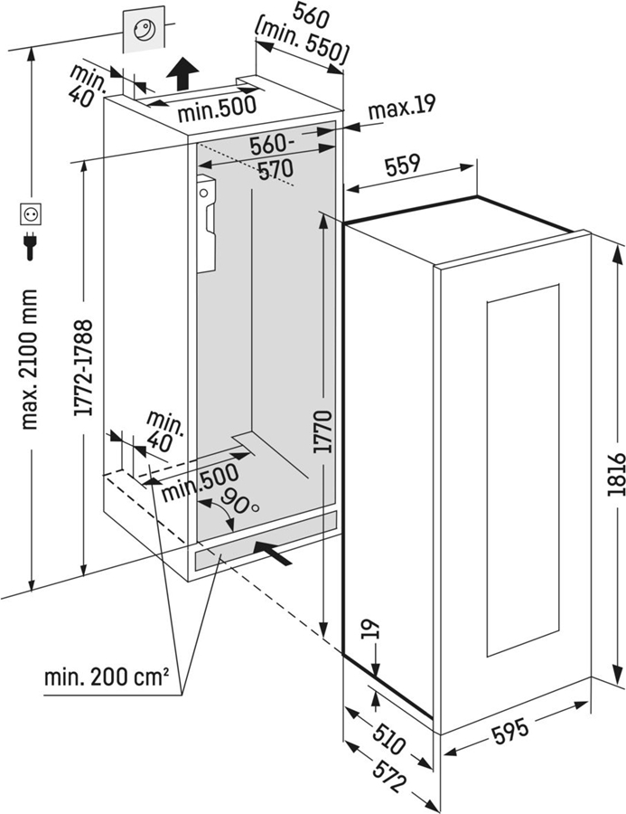 Liebherr EWTgb 3583-26 inbouw wijnkast 2