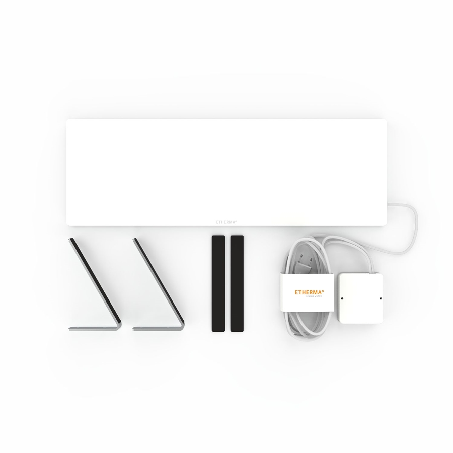 ETHERMA 46378 Infrarood Werkplekverwarming - Onder Bureau - Set - Wit- LAVA-DESK-SUB-90-W 1