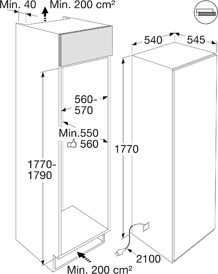 ETNA VS6178NF Inbouw Vriezer 2
