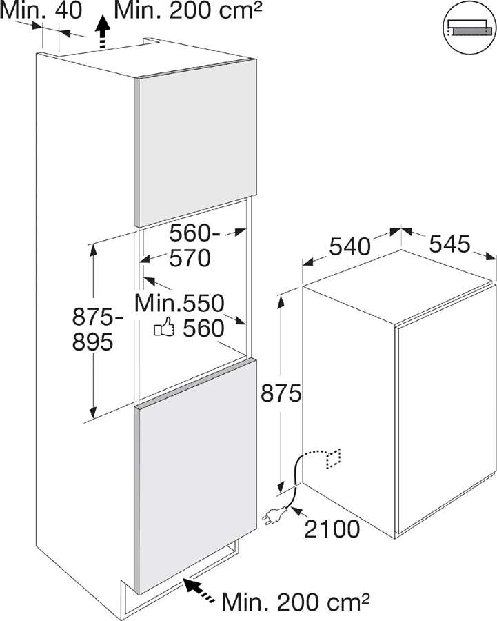 ETNA VS6088 Inbouw Vriezer 2