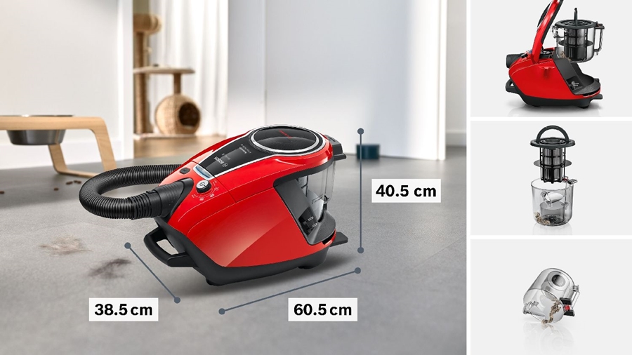 BOSCH BGS7PET1 Serie 8 ProAnimal Stofzuiger zonder Zak - Rood 2