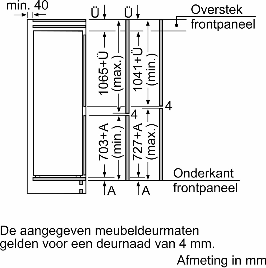 BOSCH KIN86ADB0 Serie 6 Inbouw Koel-vriescombinatie 16