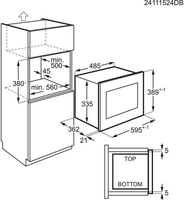 AEG TS5CM25TB Inbouw Magnetron  2