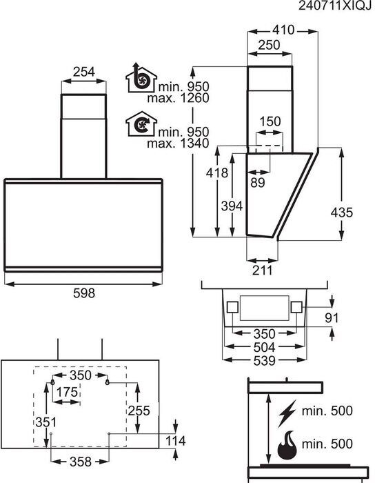 AEG GV77D61SB 7000 SilenceTech Schouwafzuigkap - 60 cm  2