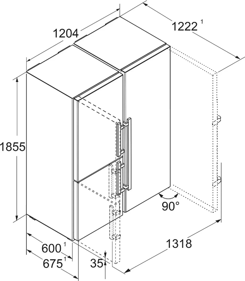 Liebherr XRCsd 5255-22 Amerikaanse Side-by-Side Koel-vriescombinatie 11