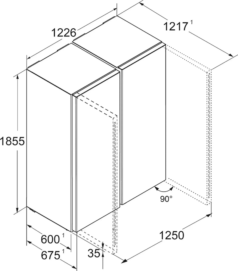 Liebherr XRFsd 5220-22 Side-by-Side Amerikaanse Koelkast  9