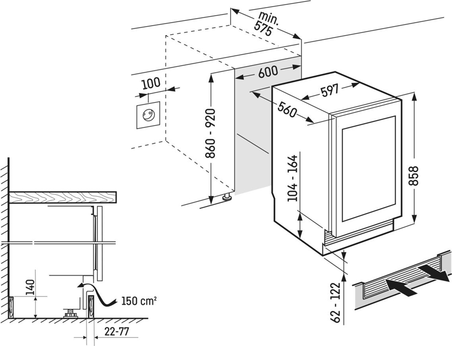Liebherr UWpri 3762-20 Inbouw WIjnkoelkast 2