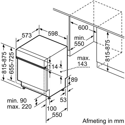 Siemens SN53HS10TE half-geïntegreerde vaatwasser 2