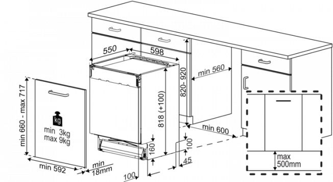 Beko BDIN38644D inbouw vaatwasser 2